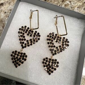 Black Heart Earrings